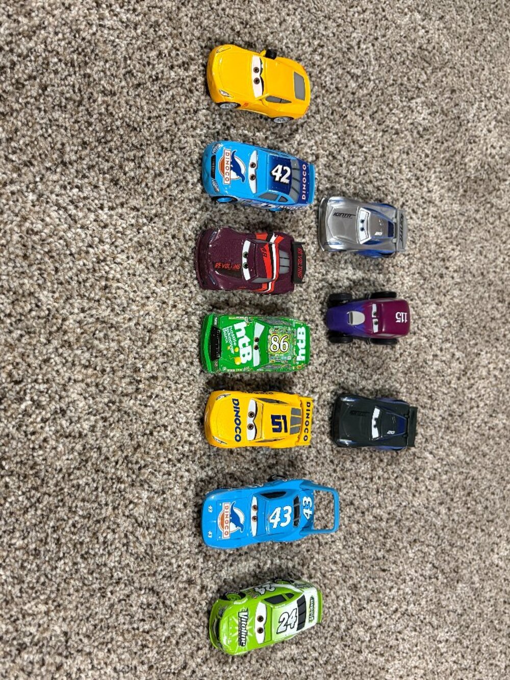 Disney Pixar Cars Piston Cup Racer Lot Jackson Storm Chick Hicks Dinoco